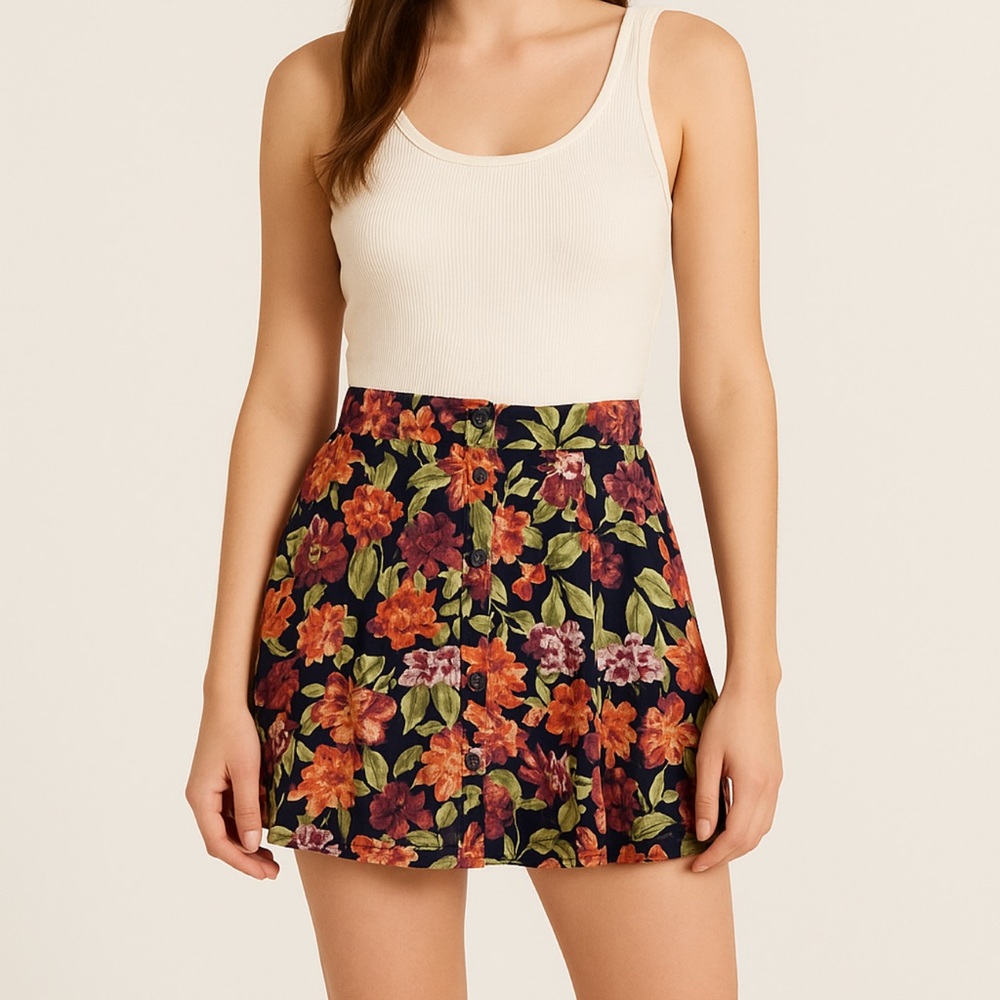 Kimchi Blue (Urban Outfitters) Floral Mini Skirt – Size 4